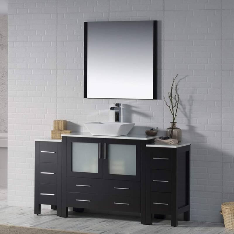 Blossom Sydney 60 Inch Bathroom Vanity with 2 Side Cabinets & Mirrors