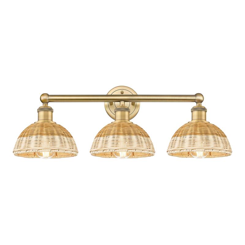 Innovations Lighting Endless Possibilities Edison - Bristol Natural II - 3 Light 26" Bath Vanity Light - Brushed Brass/Natural