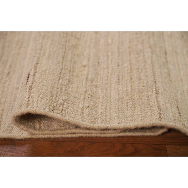 Reversible Kilim Modern Rug Hand-woven Wool Carpet - 4'9"x 6'0"