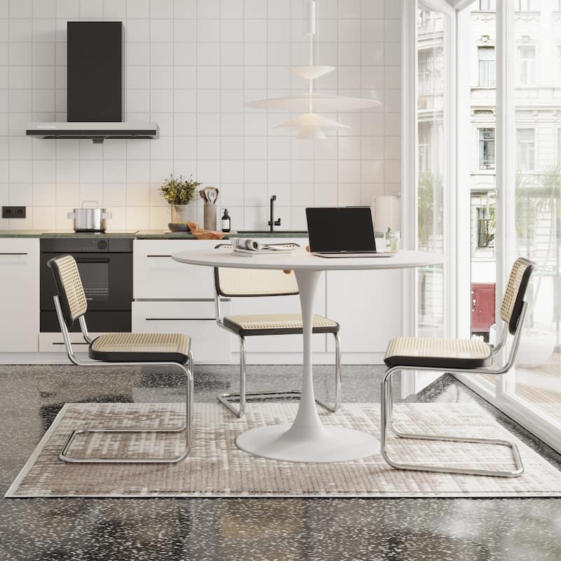 47.24"Modern Round Dining Table - White