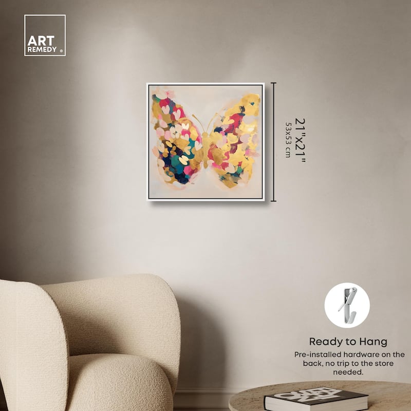 Flutter of Fortitude I Canvas by Art Remedy
