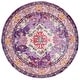 preview thumbnail 31 of 164, SAFAVIEH Monaco Lillie Boho Medallion Distressed Area Rug 6'7" Round - Violet/Fuchsia
