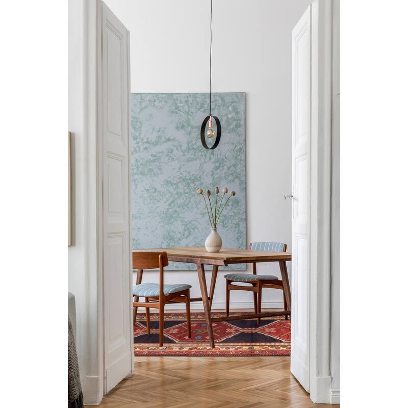 ECARPETGALLERY Hand-knotted Konya Anatolian Dark Navy, Red Wool Rug - 3'10 x 9'5