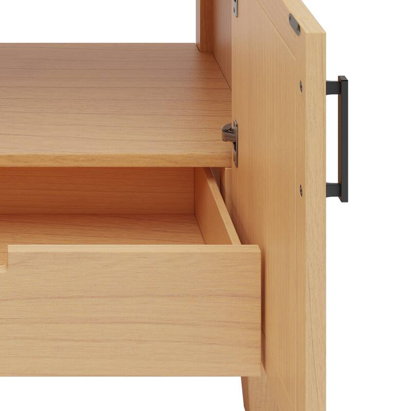 Roomfitters 36" Rattan Bathroom Vanity with Ceramic Sink, Modern Cabinet with Soft-Close Doors and Storage units