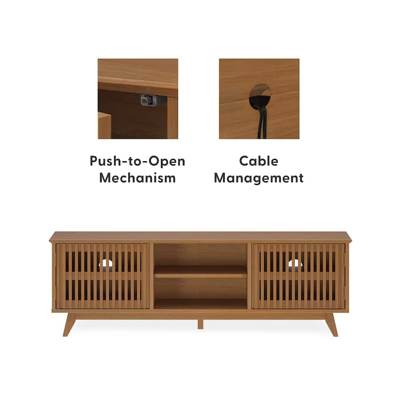 Plank and Beam Mid-Century Modern TV Stand
