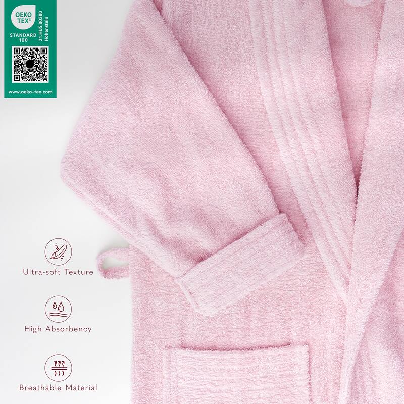 American Soft Linen Women's 100% Cotton Terry Bathrobe - Soft, Absorbent, Quick Dry Turkish Robes for Women