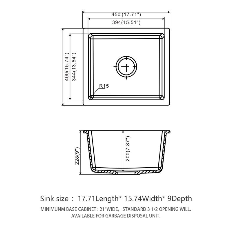 17.7" Undermount Stainless Steel Kitchen Sink with Commercial Pull-Down Faucet and Roll-Up Drying Rack
