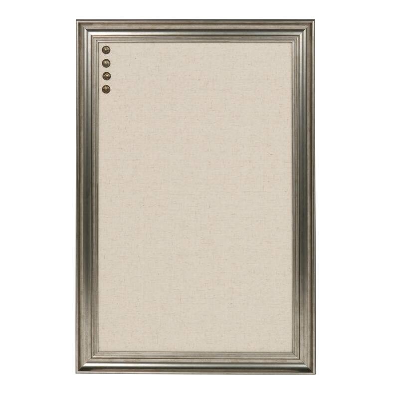 DesignOvation Macon Framed Linen Fabric Pinboard