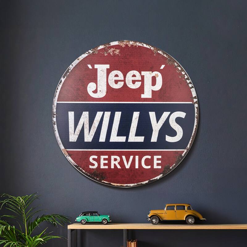 American Art Decor Dome Shaped Metal Wall Art Sign