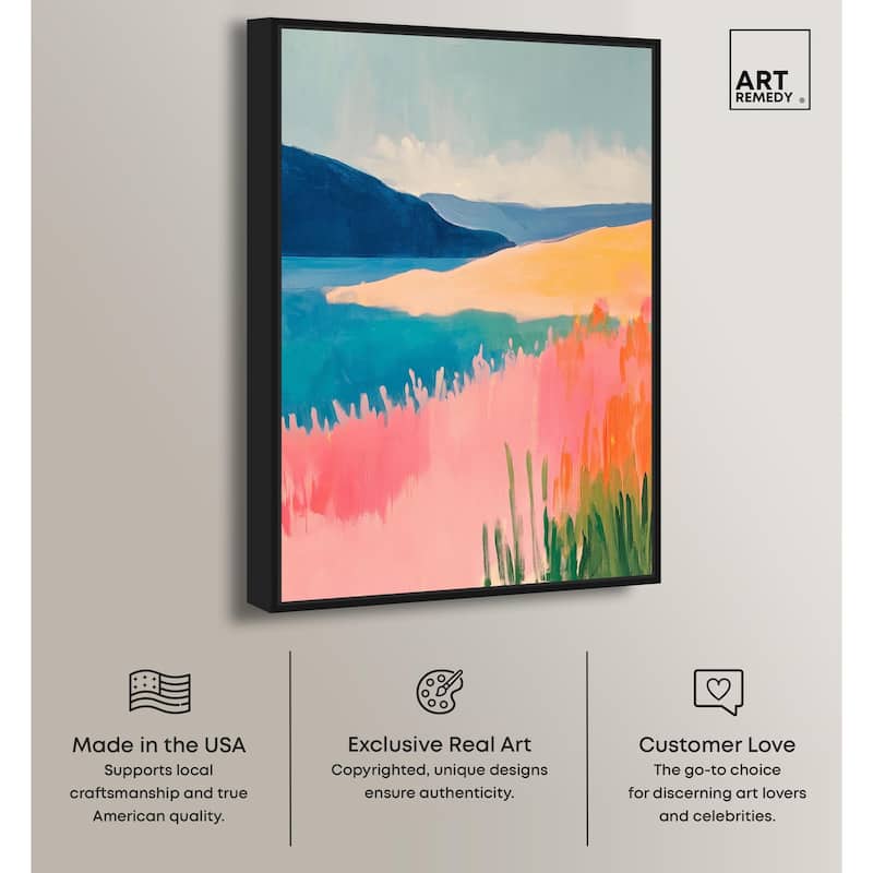 Meadow Meets the Sea Canvas by Art Remedy