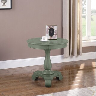 Master Furniture Wood Round Pedestal End Table