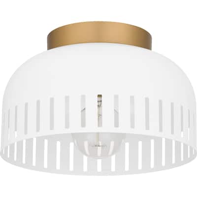Keagan 1-Light Matte White Flush Mount Light