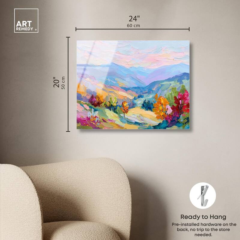 Colorful Valley I Acrylic by Art Remedy, Ready to Hang