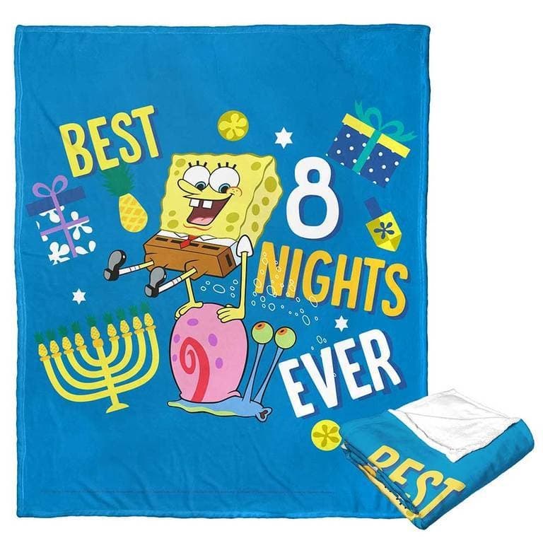 Nickelodeon SpongeBob Best Eight Nights Silk Touch Throw Blanket