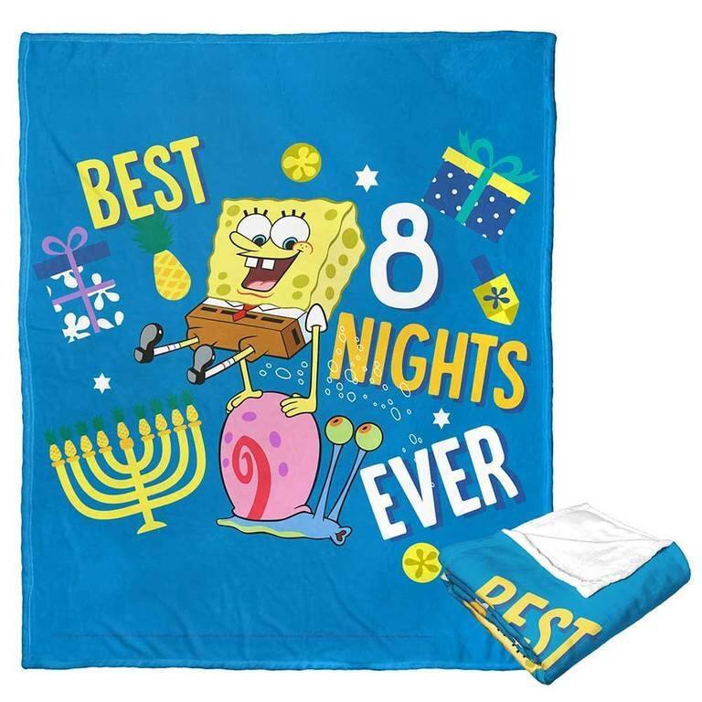 Nickelodeon SpongeBob Best Eight Nights Silk Touch Throw Blanket - 50" x 60" - Best Eight Nights