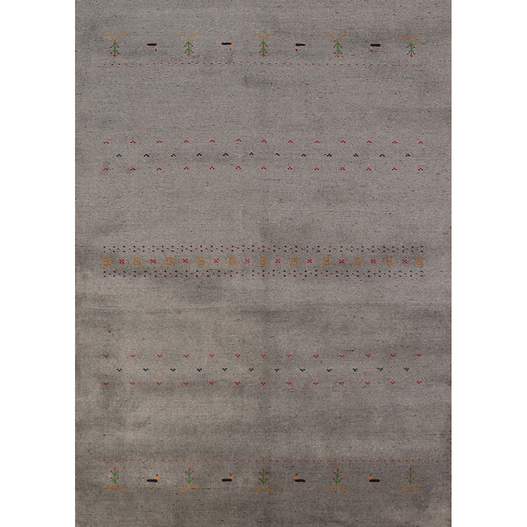 Tribal Gabbeh Oriental Area Rug Handmade Tribal Wool Carpet - 5'6" x 7'6"