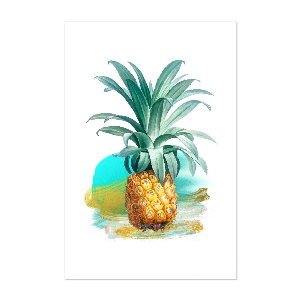 The Pineapple Collage Food Drink Kitchen Art Art Print/Poster