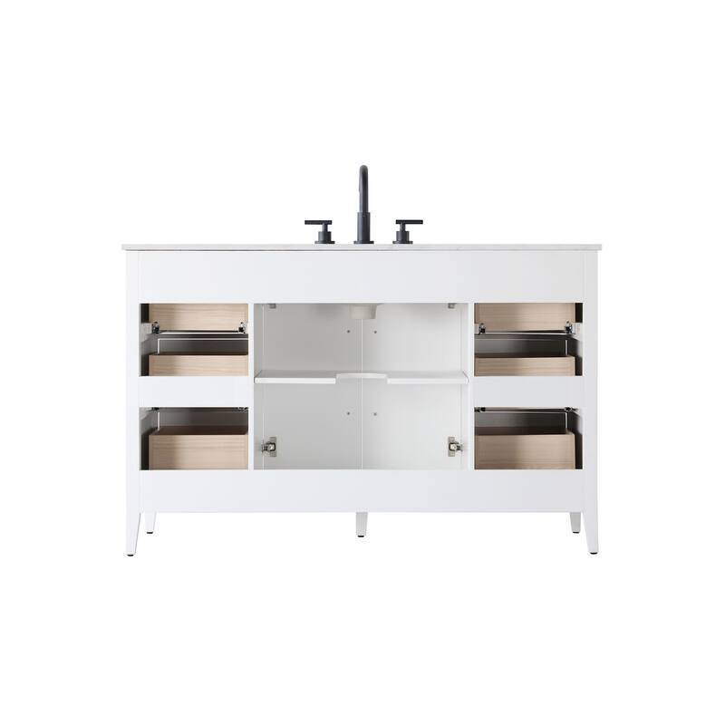 Elegant Lighting VF29354 Millie 54" Free Standing Single Basin Vanity