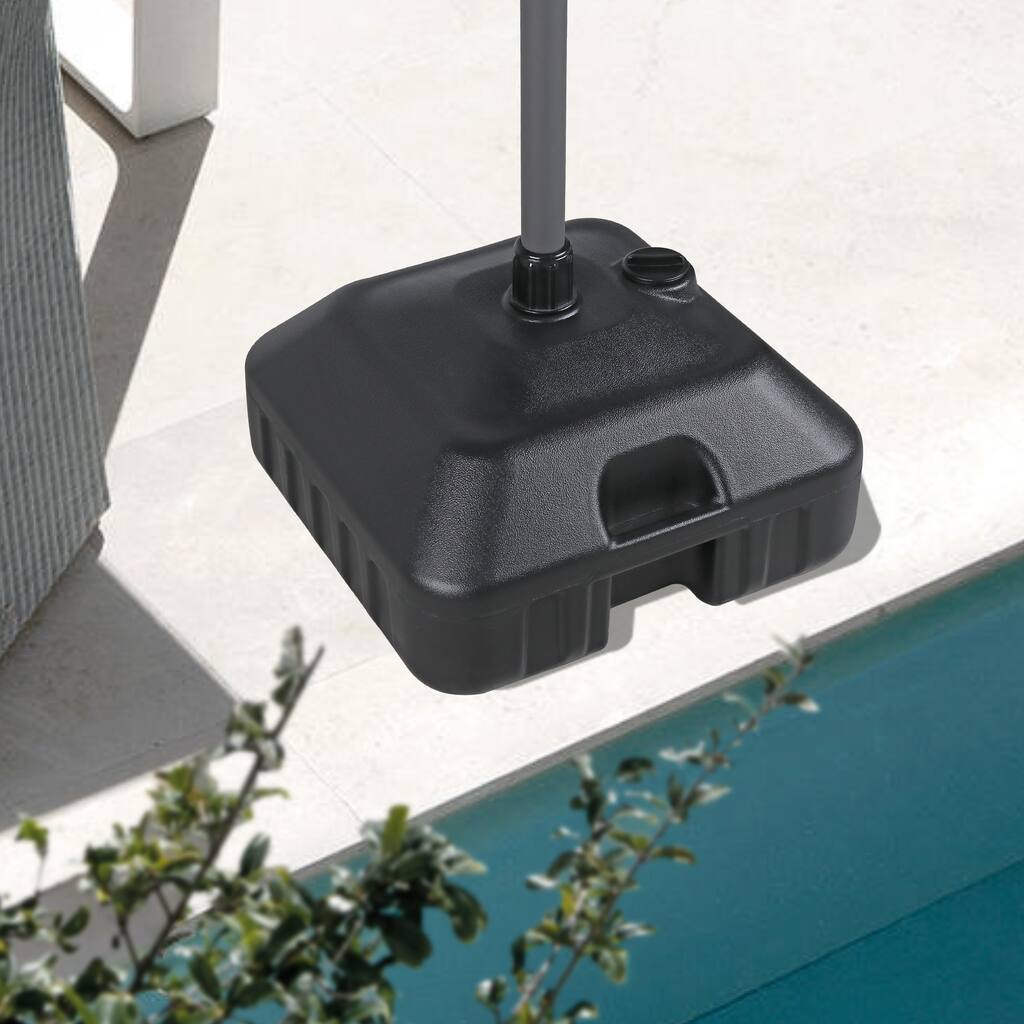 Free Standing Patio Umbrella Base Water or Sand Filled Stand Square