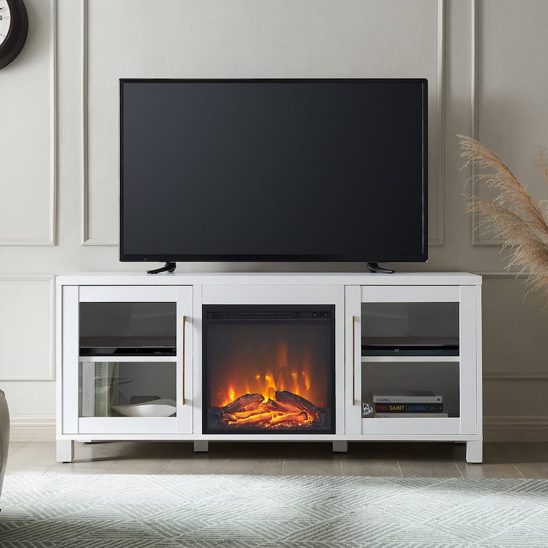 Quincy TV Stand with Fireplace Insert