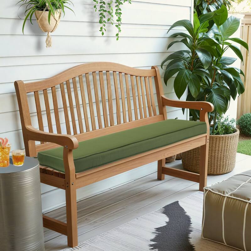 Aoodor Patio Furniture 46" x 18" x 3.1" Outdoor Bench Cushion - Green