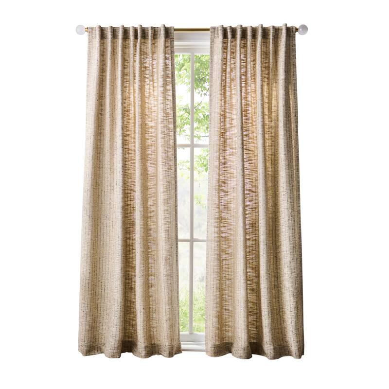 Karl Lagerfeld Paris Metallic Tweed Curtain Panel Pair