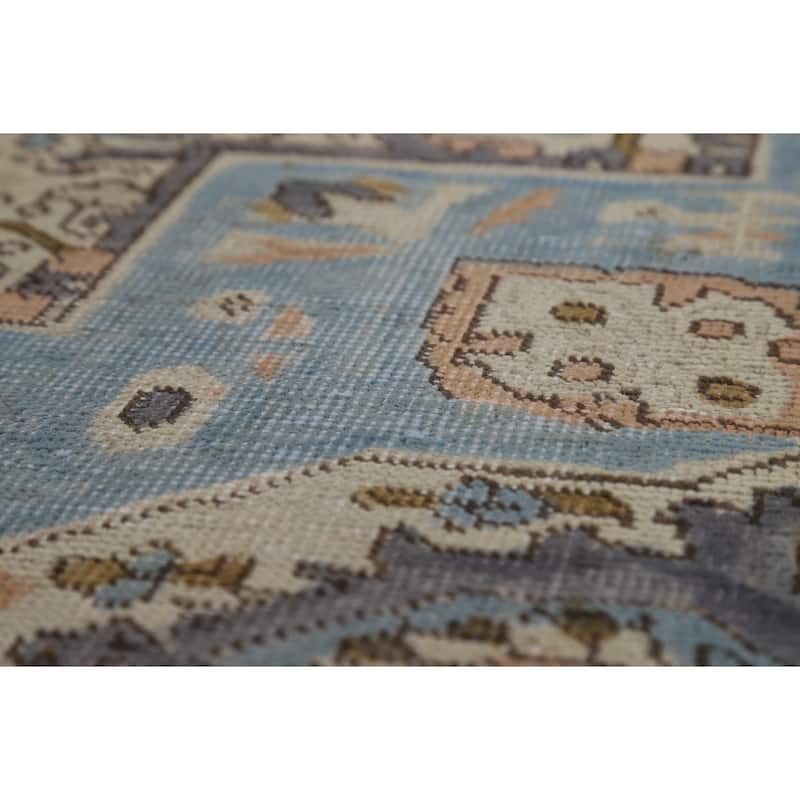 Geometric Tabriz Persian Area Rug Handmade Floral Wool Carpet - 6'7"x 9'8"