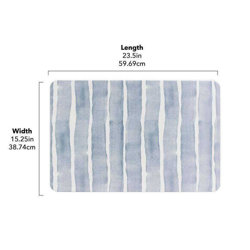 FloorPops Camila Blue Stone Quick Drying Mat