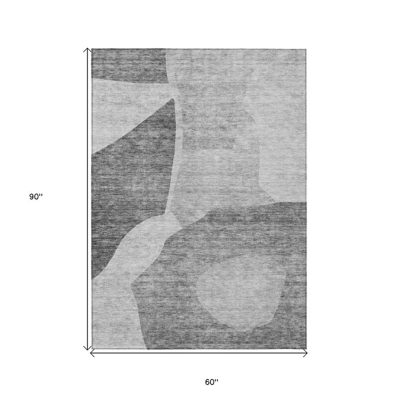 HomeRoots Abstract Transitional Rectangle Outdoor Rug