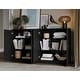 preview thumbnail 4 of 75, 100% Solid Wood Sideboard with Glass or Solid Wood Doors by Palace Imports - 64" x 35.75"