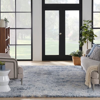 Nourison Luxurious Shag Abstract Wave Plush Shag Area Rug