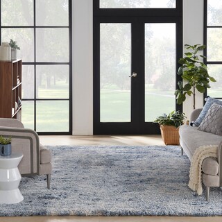 Nourison Luxurious Shag Abstract Wave Plush Shag Area Rug