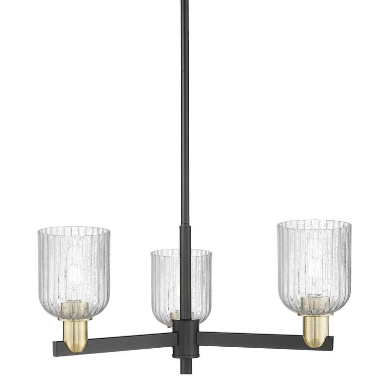 Innovations Lighting 716-3CR-9-18 Bridal Veil Chandelier Bridal Veil 3 - Black Antique Brass / Seedy
