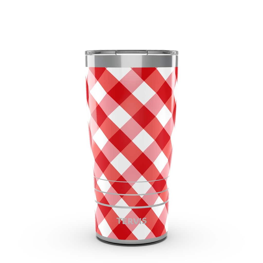 Tervis Traveler Summer Essentials - Picnic Gingham Triple Walled Insulated Travel Tumbler, Stainless Steel