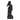 Wood sculpture, 'Mother and Daughter in Black' - 14.25" H x 4.7" W x 1.6" D