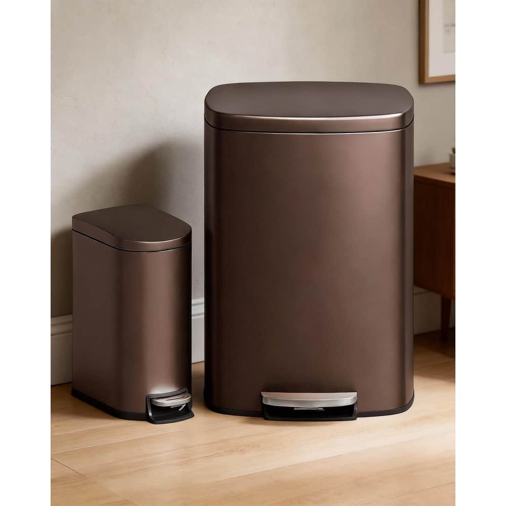 Kitchen Trash Can Combo Set, 13.2 & 2.6 Gallon
