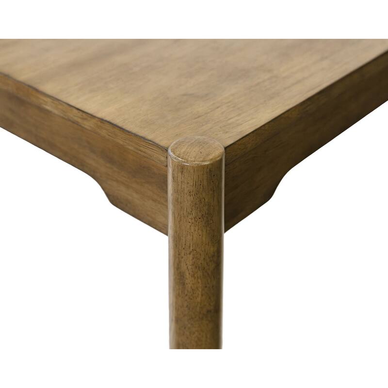 Modern Wood Rectangular Kitchen Dining Table with Eight Chairs, Brown