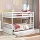 preview thumbnail 1 of 10, Full Over Full Bunk Bed with Trundle, Assemblable and detachable, Full Size Bunk Bed with Ladder and Safety Rails White