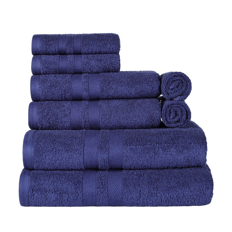 Blue Nile Mills Geneva Cotton Solid 8 Piece Towel Set - N/A