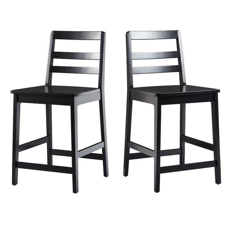 Middlebrook Designs Solid Wood Ladder Back Counter Stool (Set of 2)
