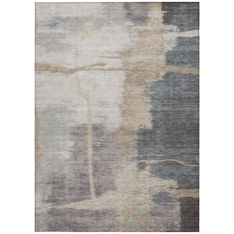 HomeRoots Abstract Transitional Rectangle Outdoor Rug