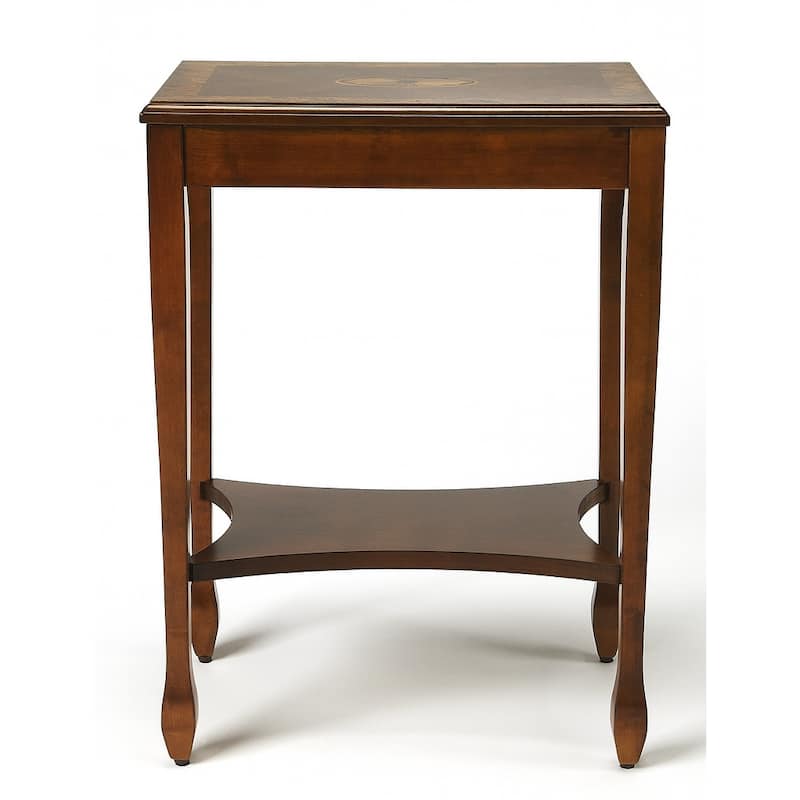 HomeRoots 25" Medium Brown Manufactured Wood Rectangular End Table With Shelf - 27
