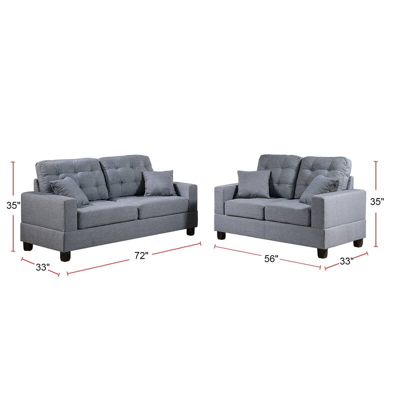 2 Piece Sofa and Loveseat Set