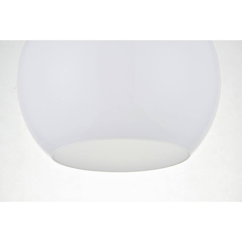 1 Light Flush Mount with 10 inch Frosted White Glass