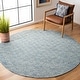 preview thumbnail 21 of 65, SAFAVIEH Natura Rimah Handmade Wool Area Rug 6' Round - Blue - Round