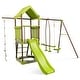 preview thumbnail 2 of 8, Costway 7-in-1 Swing Set with Covered Fort Height Adjustable Swing - See Details