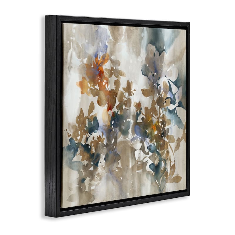 Stupell Solemn Neutral Botanicals Framed Floater Canvas Wall Art Design By K. Nari