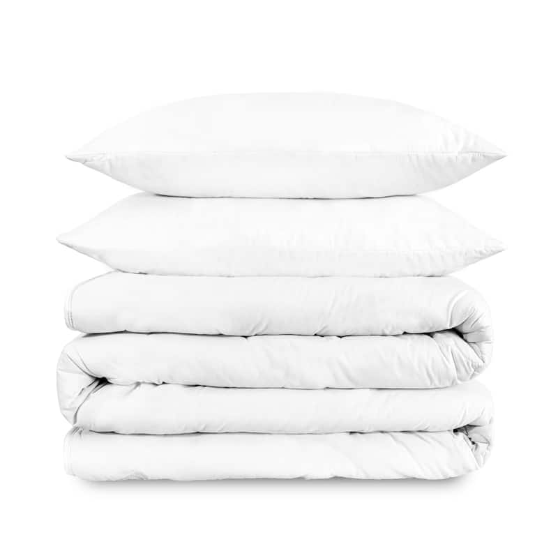 Purity Home Sateen 3 Piece Duvet Cover Set