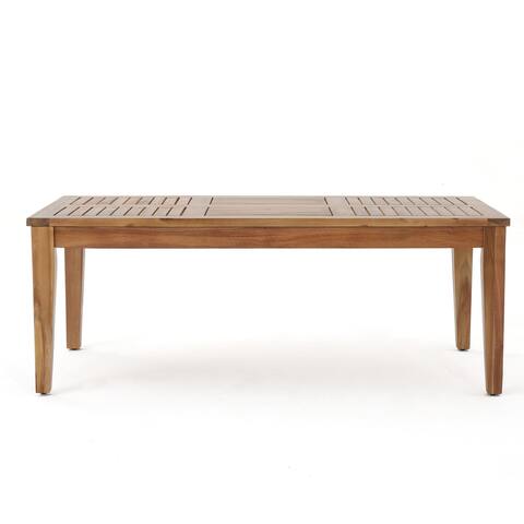 Hampton Acacia Wood Outdoor Coffee Table by Christopher Knight Home