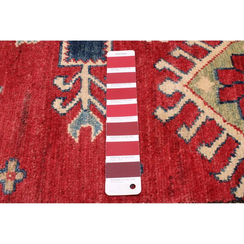 ECARPETGALLERY Hand-knotted Finest Ghazni Dark Red Wool Rug - 6'7 x 9'5